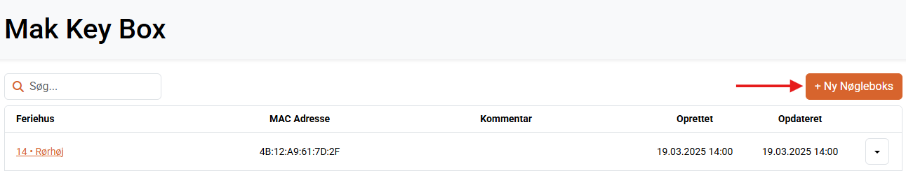 Opret nøgleboks-knap