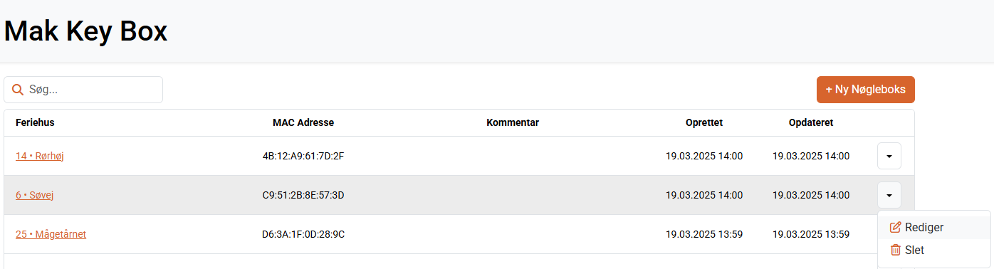 Rediger nøgleboks